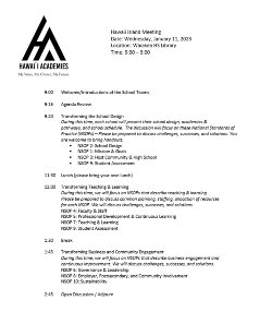 HA 01/11/23 Meeting Agenda